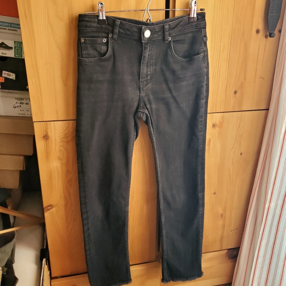 Maje Women's Black Slim Straight Embroidered Jeans Size S Or EU 36